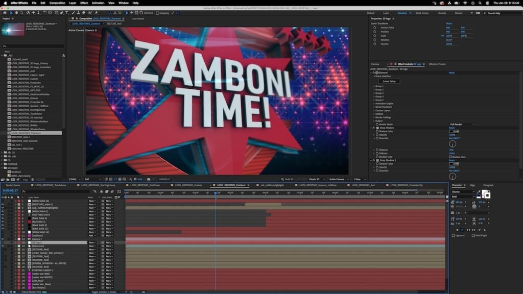Complicated After Effects Sports Graphics Template